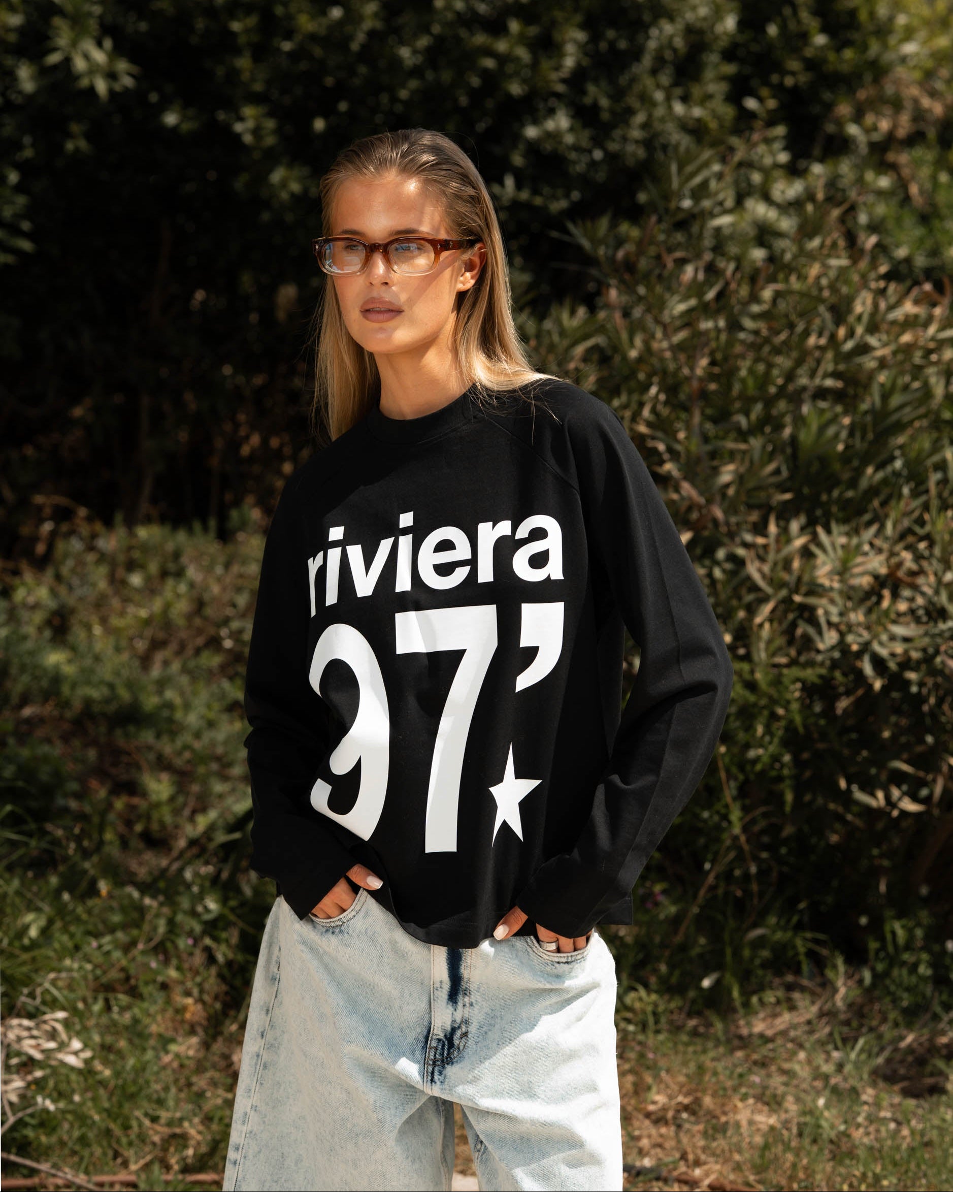 Riviera 97 Raglan Longsleeve Black Dame